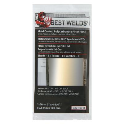 ORS Nasco Gold Coated Filter Plate, Gold/8, 2 in x 4.25 in, Polycarbonate, 932-109-8