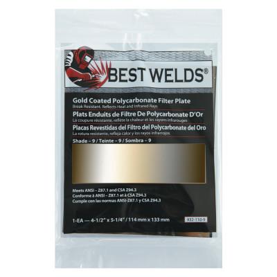 ORS Nasco Gold Coated Filter Plate, Gold/9, 4.5 in x 5.25 in, Polycarbonate, 932-110-9