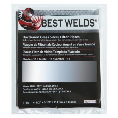 Best Welds Glass Silver Mirror Filter Plate, Silver/11, 4.5 in x 5.25 in, Glass, 932-117-11