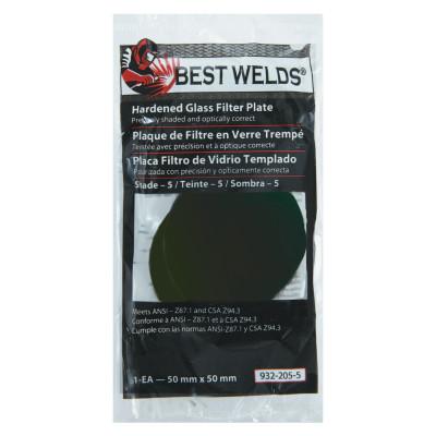 Best Welds Glass Filter Plate, Shade 5, 50 mm, Green, 932-205-5