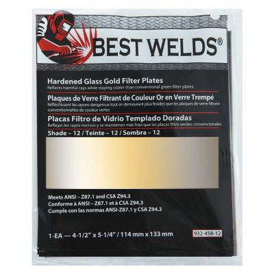 ORS Nasco Hardened Glass Gold Filter Plate, Gold/12, 4.5 in x 5.25 in, SH12, Glass, 932-458-12