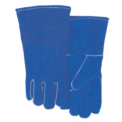 Best Welds Leather Welding Gloves, Shoulder Split Cowhide, Large, Blue, 300GC