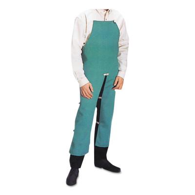 ORS Nasco Cotton Sateen Split Leg Bib Apron, 24 in x 36 in, Cotton Sateen, Visual Green, CA-300-S