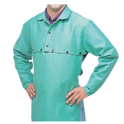 Best Welds Cotton Sateen Cape Sleeves, 14 in Long, Snaps Closure, X-Large, Visual Green, CA-650-XL-SNAPS