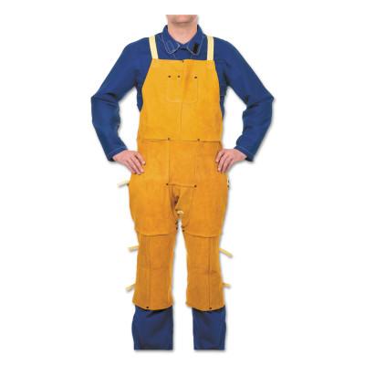 ORS Nasco Leather Split Leg Bib Aprons, 42 in x 24 in, Split Cowhide, Golden Brown, Q-9