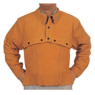 Best Welds Leather Cape Sleeves, Snaps Closure, Large, Golden Brown, Q-2-L
