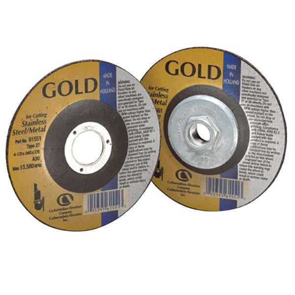Carborundum Gold Aluminum Oxide Grinding Wheels - AMMC