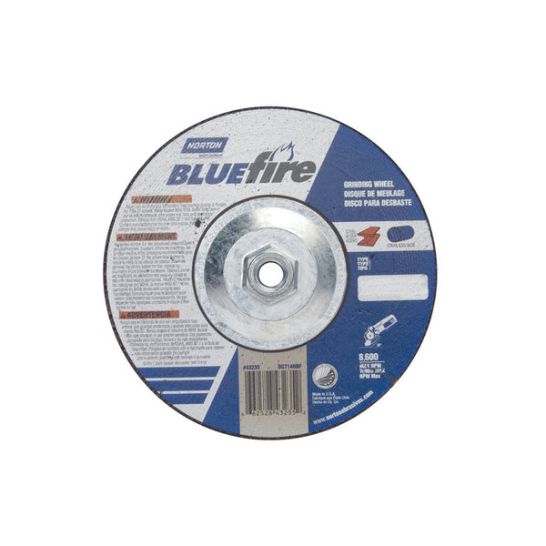Norton BlueFire Depressed Center Wheels 7" (Box of 10) - AMMC