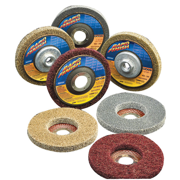 Norton Rapid Finish Bear-Tex 4-1/2" Unified Wheel (Box of 10) - AMMC