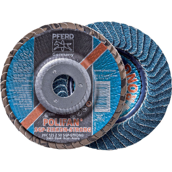 PFERD Polifan Type 29 5" Flap Discs - AMMC