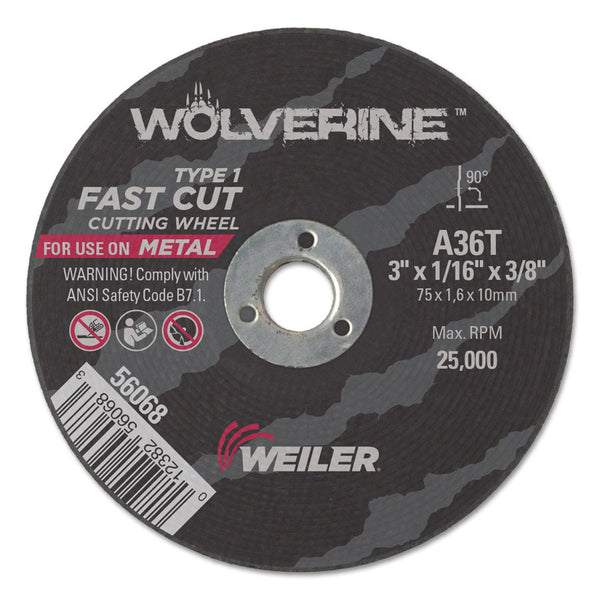 Weiler Wolverine Type 01 3" Thin Cutting Wheel - AMMC